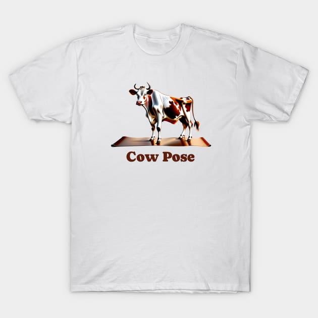Cow in yoga pose T-Shirt by Edgi